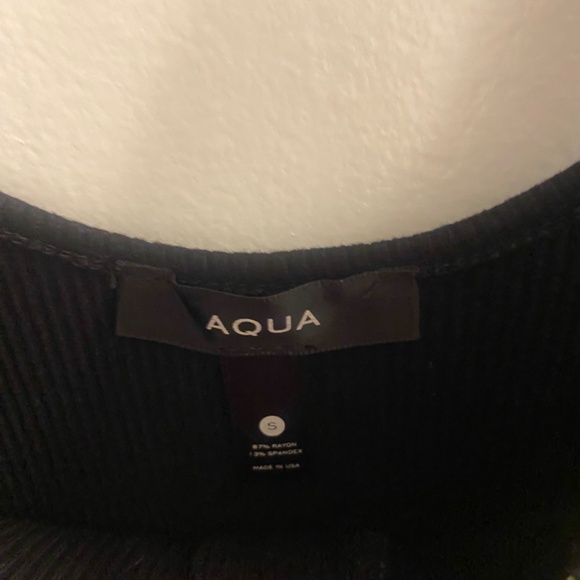 Aqua ribbed bodycon dress - small - Picture 2 of 2